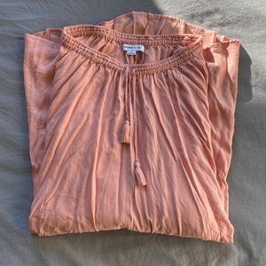 Peach midi skirt